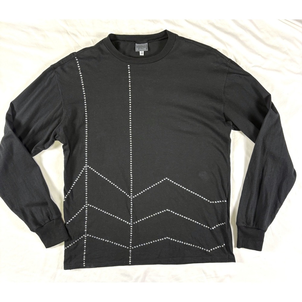 Vintage Y2K VERSUS Versace Mens TShirt M Studded Geometric Designer Bold‎ Street